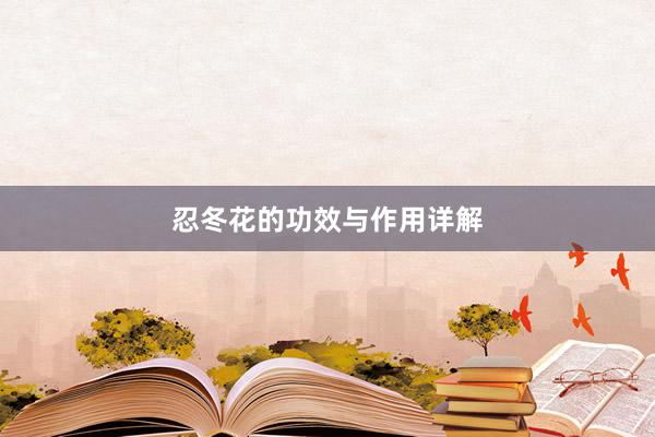 忍冬花的功效与作用详解